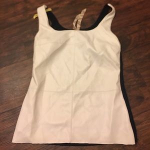 White leather type top